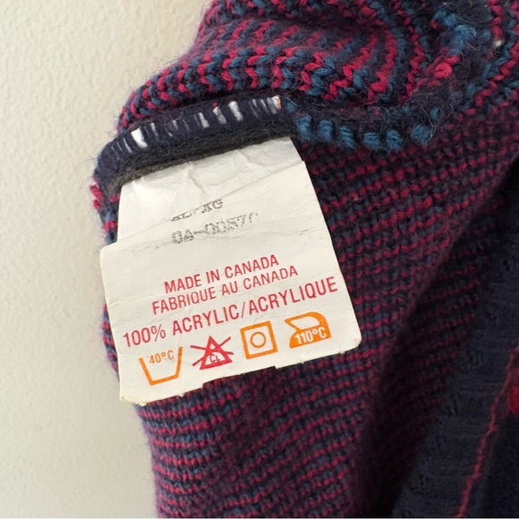 Vintage 90s London Fog Geometric Knit Sweater - Grandpacore Bold Multi Colour - Picture 8 of 8